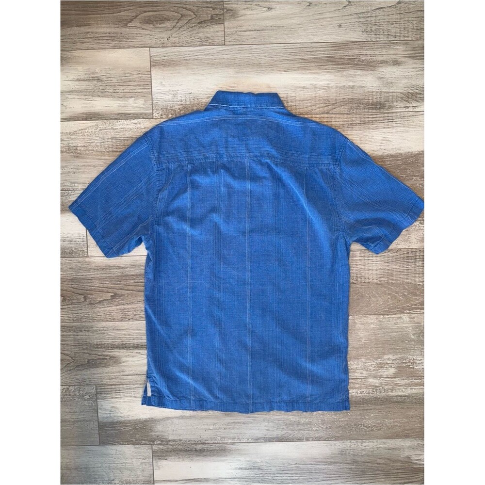 Tommy Bahama 100% Silk Blue Floral Tropical Short Sleeve Button Up Shirt Small - Picture 6 of 9